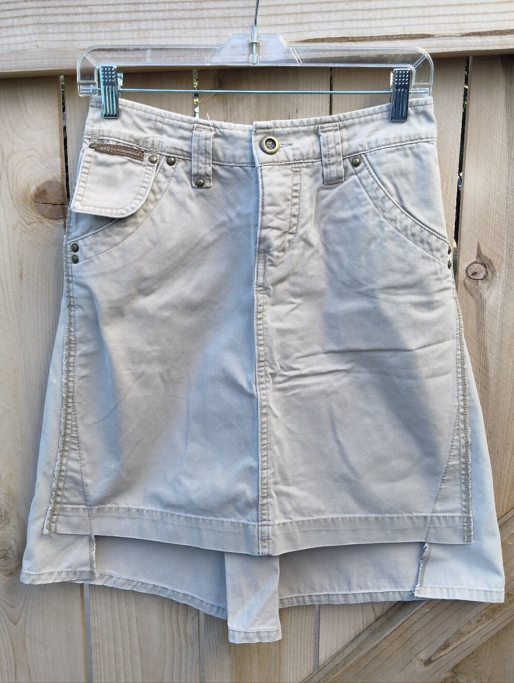 Vintage Dolce & Gabbana Casual A-Line Cargo Skirt 100% Cotton Italy READ
